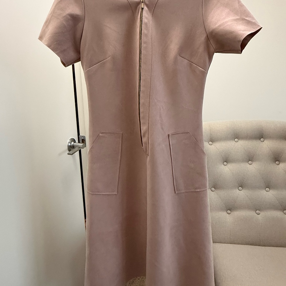 Calvin Klein Blush Midi Dress with Pockets